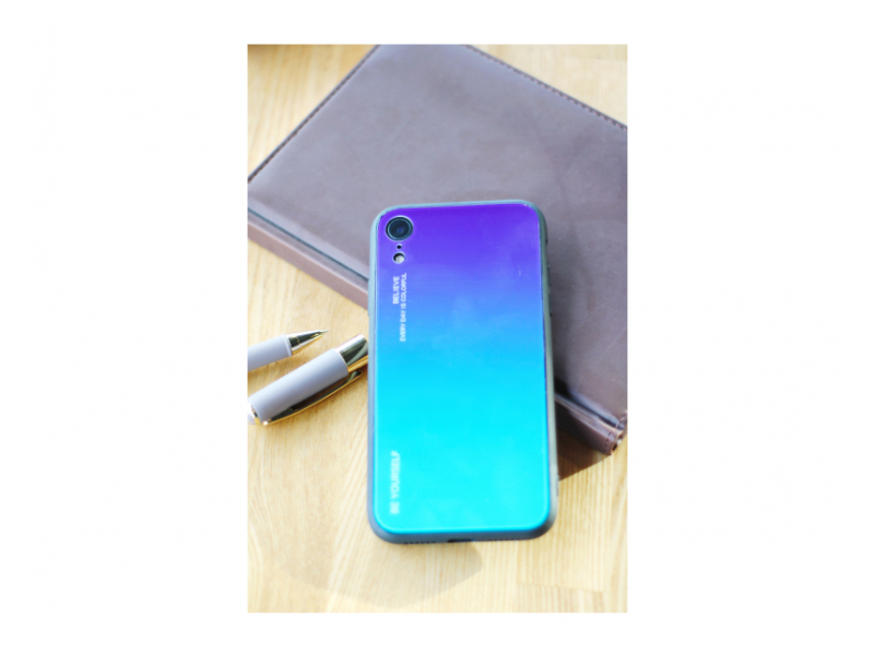 Клип-кейс Huawei Y7 2019 Glass Синий