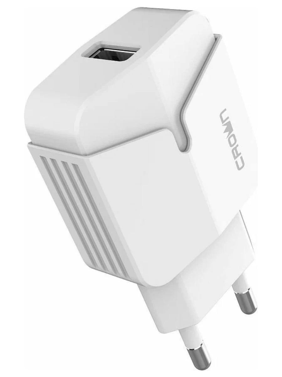 Сетевое зарядное устройство CrownMicro 3030F 1 USB Quick Charge (Белый)