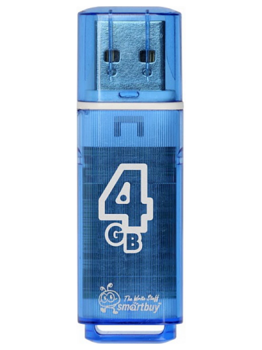 USB-флеш-накопитель 4 Gb Smart Buy Glossy (Синий)