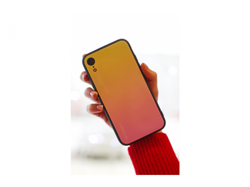 Клип-кейс Huawei Y7 2019 Glass Желтый