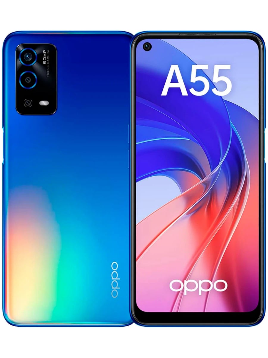 OPPO A55 64 Гб (Синий): купить по выгодной цене в интернет-магазине  Мобиком.ру – описание OPPO A55 64 Гб (Синий), фото, отзывы