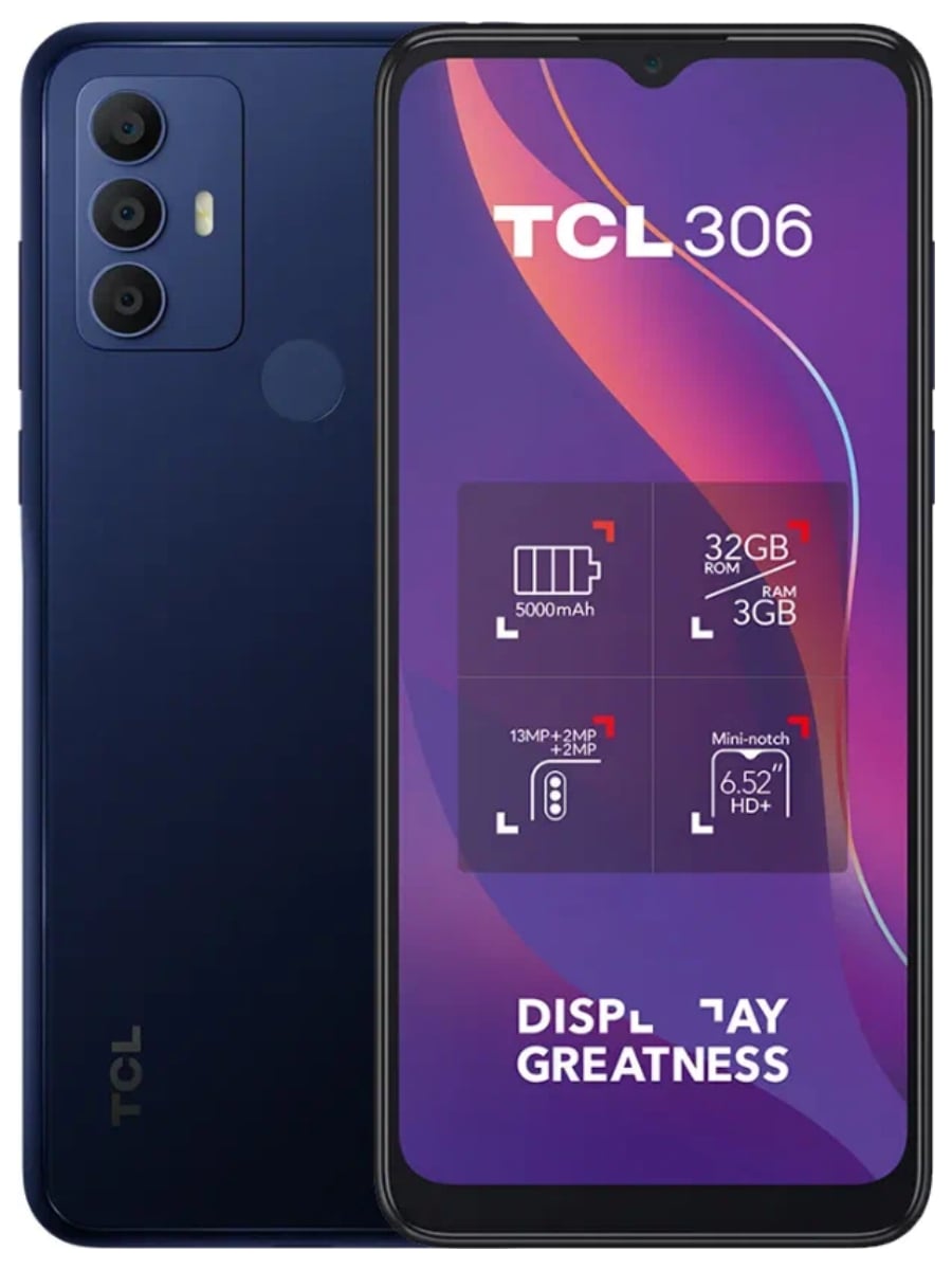 TCL 306 3/32GB (Серый): купить по выгодной цене в интернет-магазине  Мобиком.ру – описание TCL 306 3/32GB (Серый), фото, отзывы