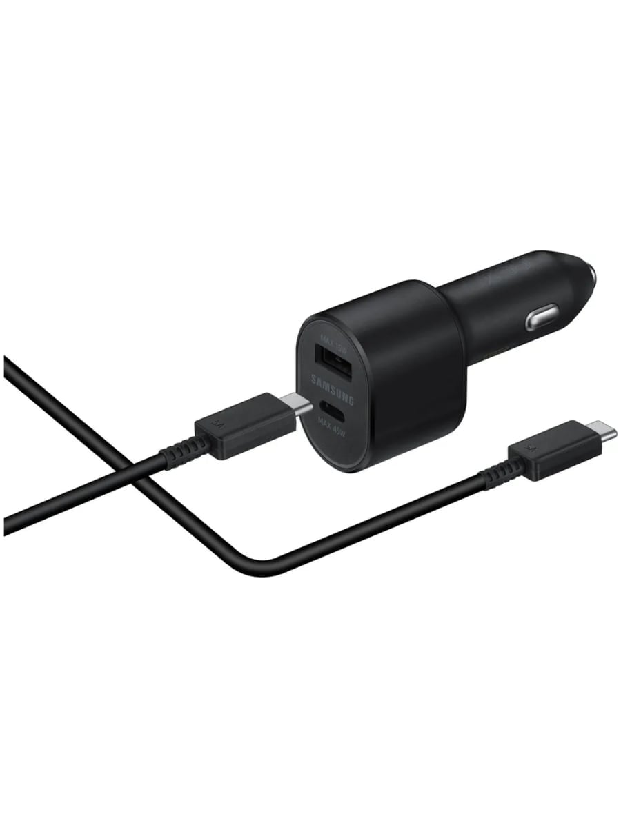 Автомобильное зарядное устройство Samsung USB-C/A 45W/15W (Черный)