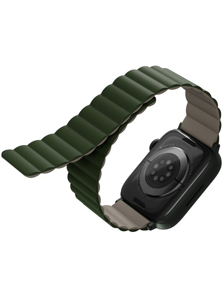 Ремешок для Apple Watch 49/45/44/42 Uniq Revix (Зеленый)