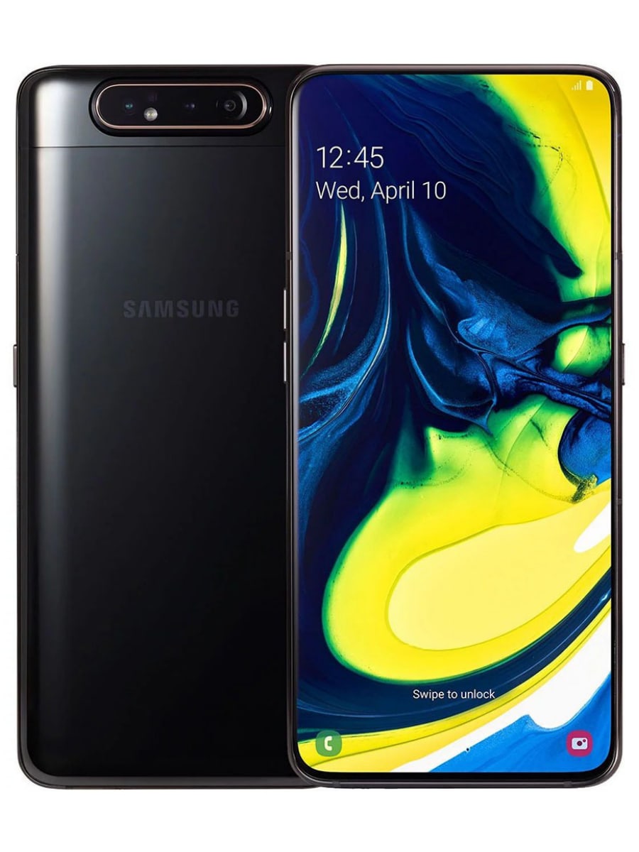 Samsung Galaxy A80 128 Гб (Черный): купить по выгодной цене в  интернет-магазине Мобиком.ру – описание Samsung Galaxy A80 128 Гб (Черный),  фото, отзывы