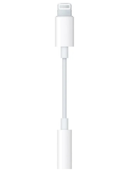 Переходник для Apple Lightning (M) - mini jack 3.5 (F), 0.1 м (Белый)