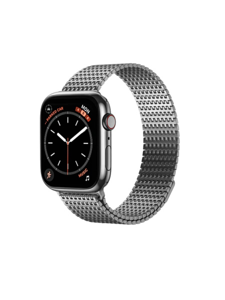 Ремешок для Apple Watch 38/40/41mm Benks Domino Magnetic Metal Watch Band Серебряный